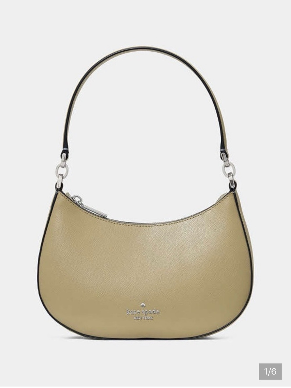 kate spade small shoulder bag in olive green saffiano